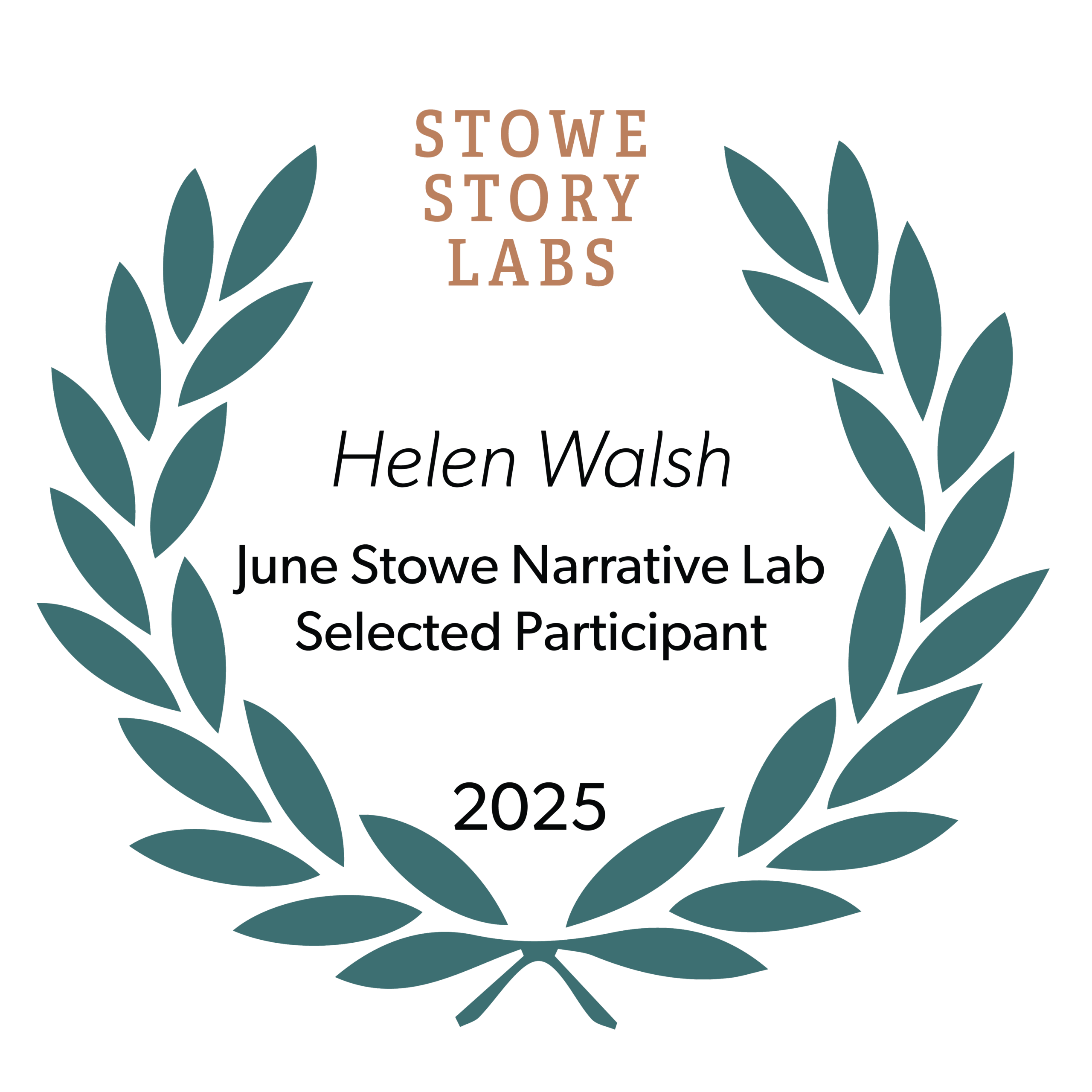Helen Walsh Chosen for prestigious Stowe Narrative Labs.